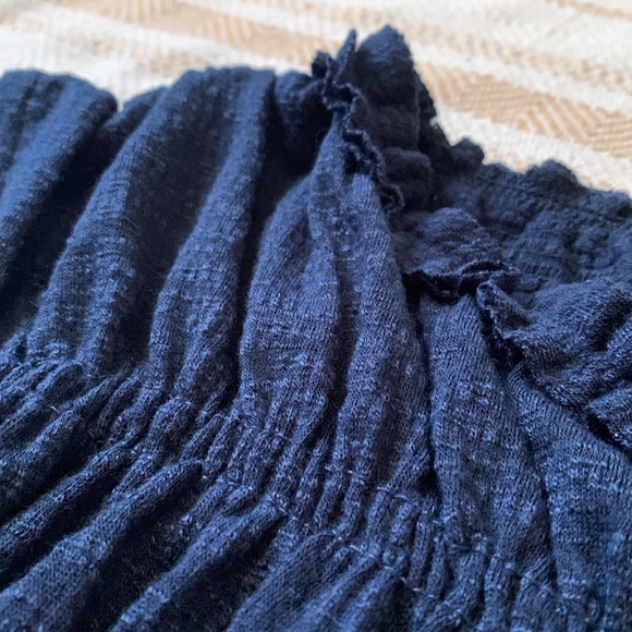 Eri+Ali for Anthropologie Smocked Peplum Blouse Size XS - Picture 5 of 9